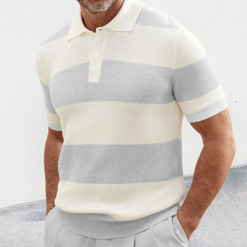 Luca | Knit Stripe Polo Shirt