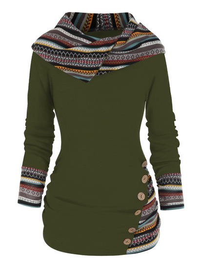 Women's Boho Patchwork Hoodie
