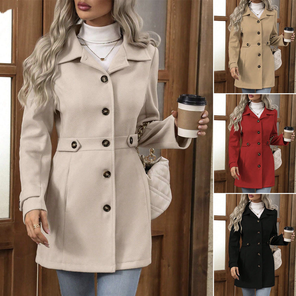 Women's Elegant Woolen Coat