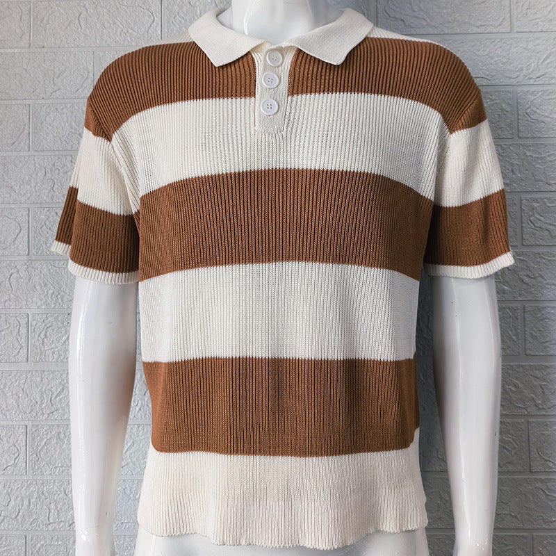 Luca | Knit Stripe Polo Shirt