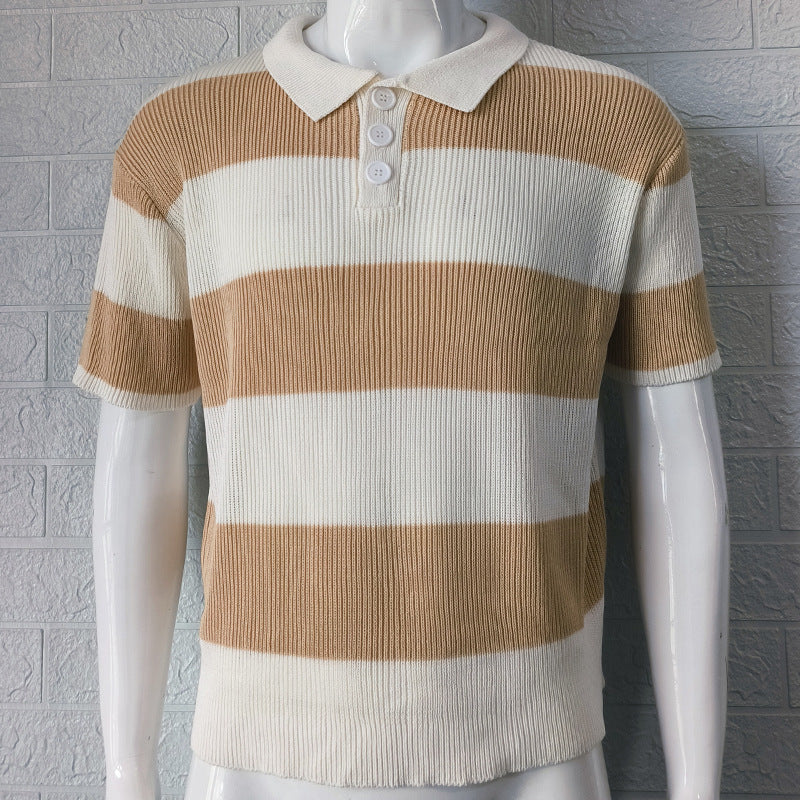 Luca | Knit Stripe Polo Shirt