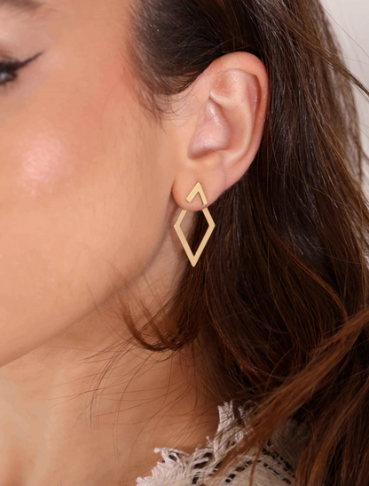 Zavina | Geometric Stud Earrings