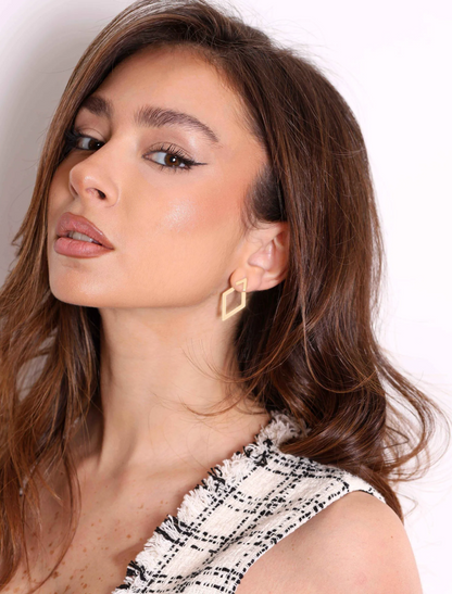 Zavina | Geometric Stud Earrings