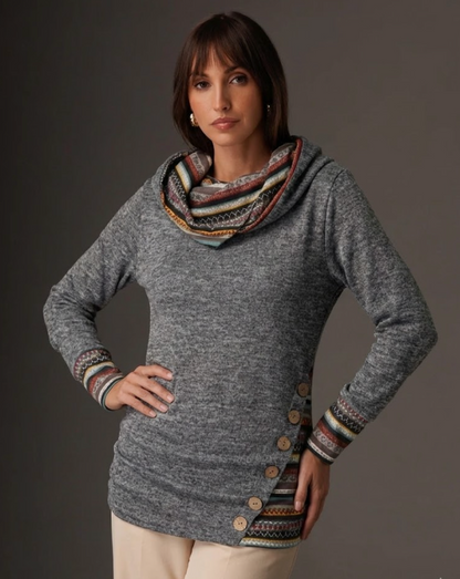 Women's Boho Patchwork Hoodie