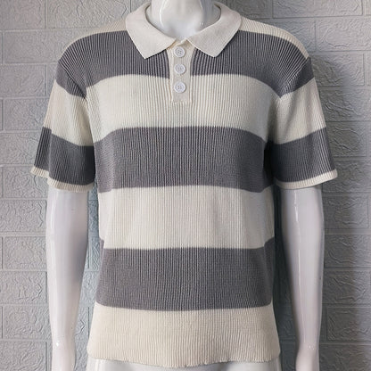 Luca | Knit Stripe Polo Shirt
